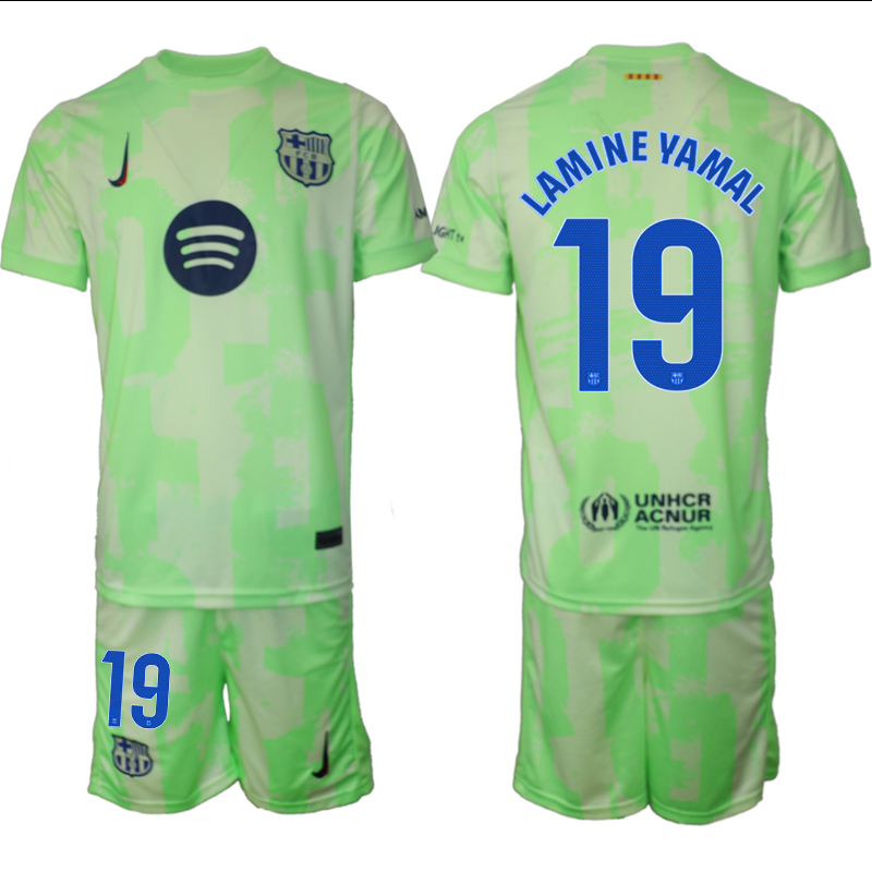Men 2024-2025 Club Barcelona away Green #19 Soccer Jersey->barcelona jersey->Soccer Club Jersey